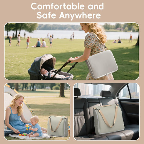 Sofoliana Backpack 31" Baby Changing Pad, Portable Travel Diaper Mat with Waterproof Lining, Converts to for Gas