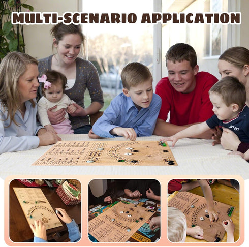Baseball Dice Board Game for Kids Adults Gift Wooden Fun Baseball Board Game with dice for Game Nights, Parties,Holiday