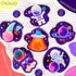 30 Pack tuupowana Valentines Day Gift Cards with Galaxy Slime Stress Relief Fidget Toy for Kids Party Favor, Classroom