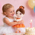 14 Inches Gloveleya Baby Girl Gifts Dolls Soft Plush Toy Ballet Girl Doll Orange with Gift Box