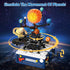 Solar System Building Sets with Light, Rotatable Space Exploration Toys with 9 Planets & Rocket Sets for Kids Age 6+