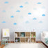 Cloud Wall Decals for Kids Room, Vinyl Stickers for Baby Boys Girls Nursery Toddler Room Decor A64 (Sky Blue)