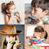 10 Sets Harmonica with Organza Gift Bags, 16 Holes Cartoon Musical Instrument for Kids Party Favors