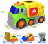 7.5" 2-4, Set 18M+, 2, 3, 4 P&C Toddlers Garbage Truck Toys for Ages City Vehicle Trash Truck Car with Sounds