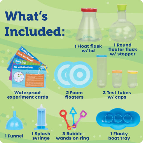 19 3+ Learning Resources Splashology! Water Lab Science Kit, STEM Playtime, Water Activities, Pieces, Ages