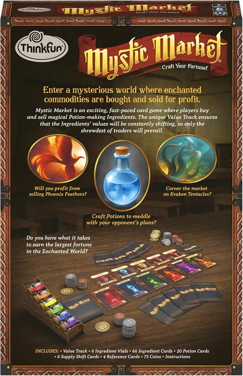 ThinkFun Mystic Market Strategy Card Game | for 2-4 Players | Ideal for Ages 10 and Up