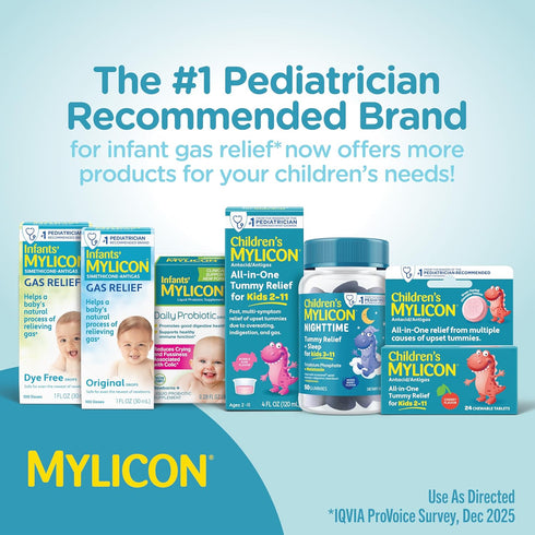 1 MYLICON Infants Gas Relief Drops for Infants and Babies, Dye Free Formula, Fluid Ounce