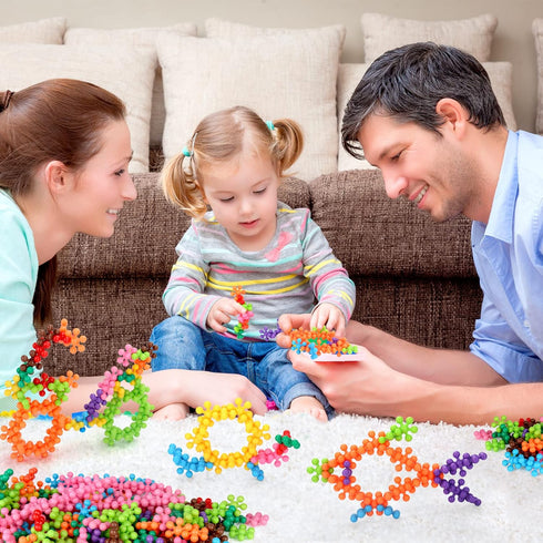 400 Pieces Building Blocks - Kids STEM Educational Toys, Interlocking Solid Plastic for Preschoolers Aged 3+