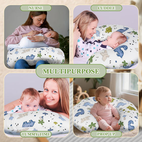Hypoallergenic,Tummy (0-12Months) Nursing Pillow & Breastfeeding Pillow Ergonomic C-Shape for Breastfeeding & Bottle