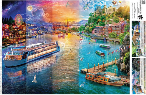 Buffalo Games Angelo Bonito Day to Night Canal 1000 Piece Jigsaw Puzzle for Adults - Finished Size 26.75 x 19.75