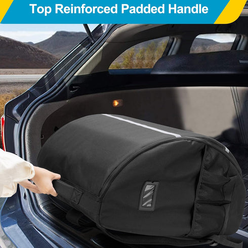Car Seat Stroller Travel Bag for Doona - Padded Backpack with 8mm Pearl Cotton, Black