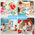 Peacurh 2 3 4 4 Pack 1-3 Wooden Peg Puzzles for Toddlers Year Old, Montessori Toys Preschool Learning Puzzles