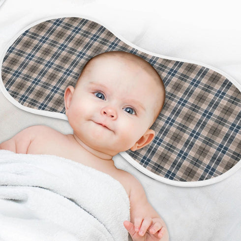 CHUROUSY Set 2 22 11 Inch Brown Plaid Checkered Baby Muslin Burp Cloths of Geometric Gingham Muslin Washcloths Rustic