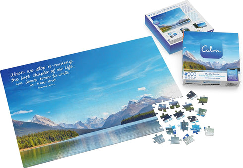 300 Piece Calm Jigsaw Puzzle for Relaxation - Stress Relief and Mood Elevation for Adults and Kids Ages 8+