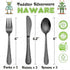 HaWare 9-Piece Toddler Kids Silverware Set, Stainless Steel Hammered Flatware, Preschooler Eating Utensils Includes 3 Spoons 3 Forks 3 Knives, Metal Children Cutlery for Home School, Mirror Finished by HaWare