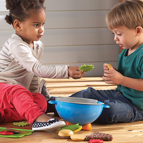 Set Learning Resources New Sprouts Grill It! Barbecue - Play Food for Kids, Kitchen Toys Accessories, Imaginative Play