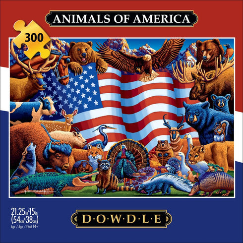 Buffalo Games - Eric Dowdle - Animals of America - 300 Piece Jigsaw Puzzle for Adults 14 and up Challenging Puzzle Perfect for Game Nights - Finished Puzzle Size is 21.25 x 15.00