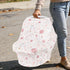 Summer Baby Car Seat Cover for Boys Girls, Breathable Infant Carseat Canopy, Lightweight Sunshade Carrier Cover