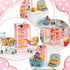 WEHOO 164Pcs Mini Shopping Cart Basket Miniature Food Drink Toy Supermarket Metal Handcart Trolley DollHouse Store
