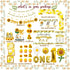 Hombae 132 1st Sunflower First Party Decorations, PCs Sunflower Birthday Decorations Backdrop Balloon Garland Monthly