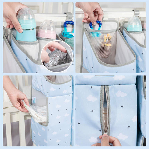 3-in-1 Orzbow Hanging Diaper Organization Storage for Baby Essentials | Nursery Organizer and Baby Diaper Caddy | Hang