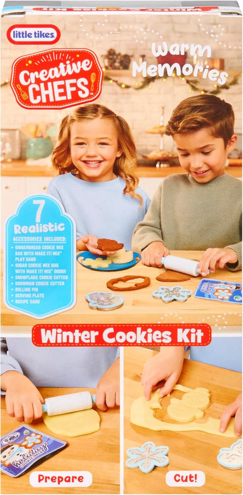 6 Set, 3+ Little Tikes Creative Chefs Holiday Cookies Kit with Accessories, Pretend Play Cooking for Boys and Girls