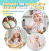 Birthday Gifts for 3-8 Year Old Girls Cute Stuff Apron for Girls Kids Cooking Sets Toddler Toys Kids Chef Hat and Apron Easter Christmas Stocking Stuffers White-with Cookbook