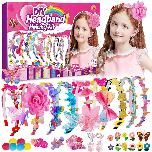 SUYUKI DIY Hair Accessories Kit - Make Your Own Fashion Headbands for Kids
