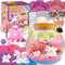 7july Unicorn Terrarium Crafts Kit for Kids-LED Night Light Up & Remote