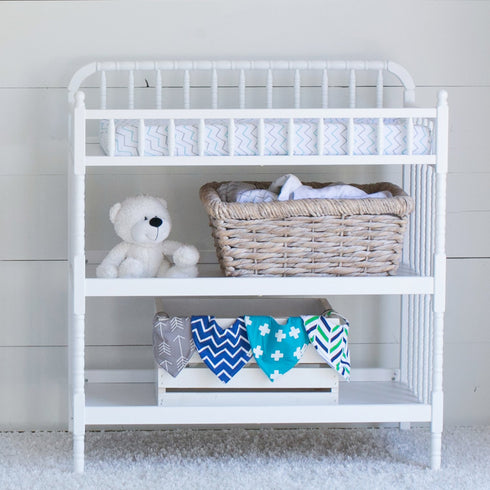 2 Pack Baby Changing Pad Covers - - for Boys Girls Neutral - Soft Jersey Knit Cotton (Blue/Grey) Baby Changing Table