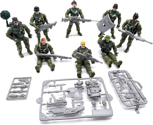 Guaishou 8 Pack Playset Action Figures Army Men Soldiers Toys Military Toy Realistic Accessories