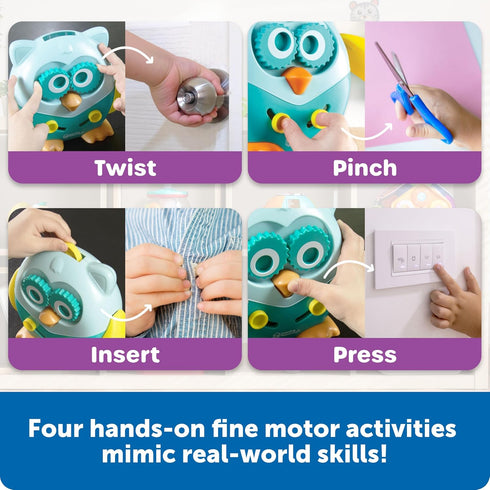6 18+ Learning Resources Hoot the Fine Motor Owl - Pieces, Ages Months, Toddler Toys, Fine Motor and Sensory for Kids