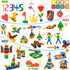 Kids 600pcs Set Building Blocks Construction Toy, Learning Playset STEM Educational Kit for Preschool Kindergarten