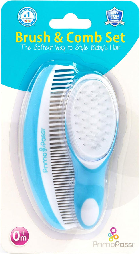 Set Set Primo Passi - Comb and Brush | Baby Hair Brush and Comb for Newborns and Toddlers, Baby Girl and Baby Boy