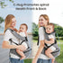 2-in-1 6 Baby Carrier with Hip Seat | Adjustable Carrying Positions | M-Shape Hip Support Design | Breathable