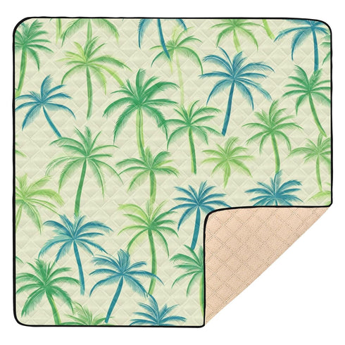 EtherSpher Green Palm Trees Summer Soft Thick Baby Floor Play mat for Indoor