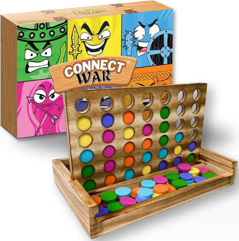 YipYam Games Connect War - 4 in a Row Table Top Game for 2-6
