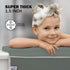 Kneely Bear Elbow Set 1.5 Baby Bath Kneeler & Rest Pad Extra Thick Cushion, Non-Slip Mat with Quick-Dry Cover & Storage