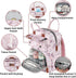 Backpack Diaper Bag for Baby Girl, Multifunction Waterproof Diaper Bag for Mom Dad, Large Pink Floral Baby Diaper Bags