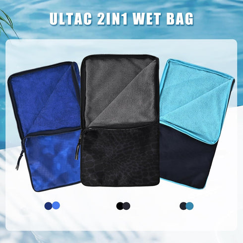 Wet Bag, Wet Dry Bag, Wet bag for swimsuit,Travel, Beach, Pool, Diapers, Dirty Yoga Gym Clothes, Waterproof Embedded