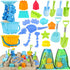 Oisacirg Beach Toys for Kids Toddlers, Sand Castle Toys with Bucket, Water Wheel,