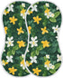 Set 1, Green Leaves Muslin Baby Burp Cloths of Super Soft & Absorbent Burping Rags, Cotton Burp Clothes Shower Gift