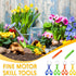 Mudder 12 Pieces Fine Motor Skill Toys, Includes 6 Handy Scoopers and 6 Jumbo Tweezers for Outdoor Exploration