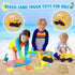 FHOZGECY 2 2 4-8 Beach Toys, Sand Toys for Kids Boys and Girls with Construction Vehicle, Collapsible Bucket, Sand