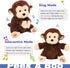 11'' Hopearl Clapping Monkey Interactive Musical Stuffed Animal Singing Plush Toy Adorable Electric Animate Gifts