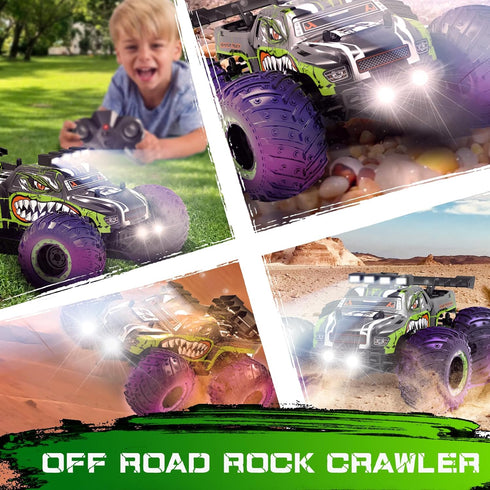 20 2 2 8-12 Remote Control Car for Kids,High Speed KM/H RC Cars Toys,Off-Road with Headlights and Rechargeable Battery