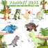 Leitee 8 Pcs Dinosaur Plush Toys Set | Soft Assortment of Tyrannosaurus & Triceratops for Boys Girls Birthday Gifts