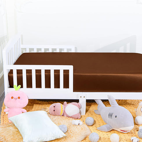 28x52 28x52 Inches NTBAY Silk Satin Fitted Crib Sheet, Super Soft and Silky Crib Sheet for Standard Crib and Toddler