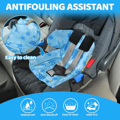 Orzbow Gel Car Seat Cooler Pad for Babies, Waterproof Liner, Potty Training Seat Pads, Cool Blue