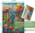 Cactus Puzzles for Adults, 1000 Pieces and up, PICKFORU Stained Glass Puzzle, Colorful Succulent Art